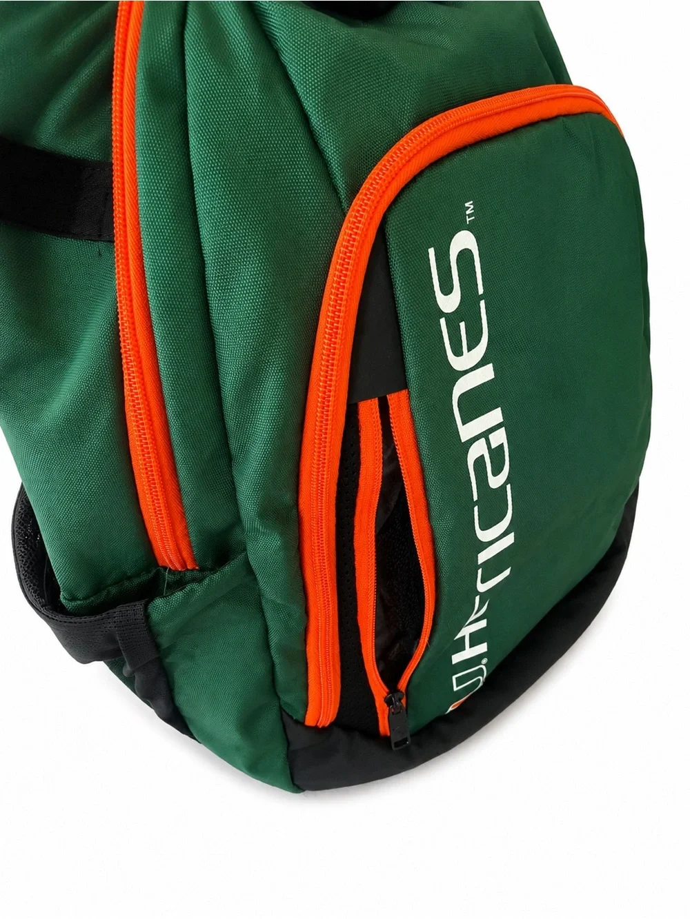 Adidas Miami Hurricanes Backpack Green Orange Laptop Bookbag